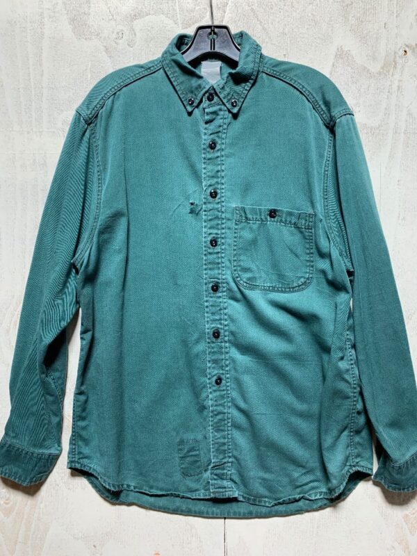 product details: DISTRESSED ONE POCKET FLAME-RESISTANT COTTON LONG-SLEEVE BUTTON-UP photo