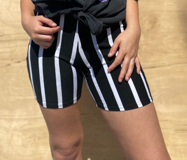 product details: DEADSTOCK 1990S VERTICAL STRIPED COTTON BICYCLE SHORTS photo