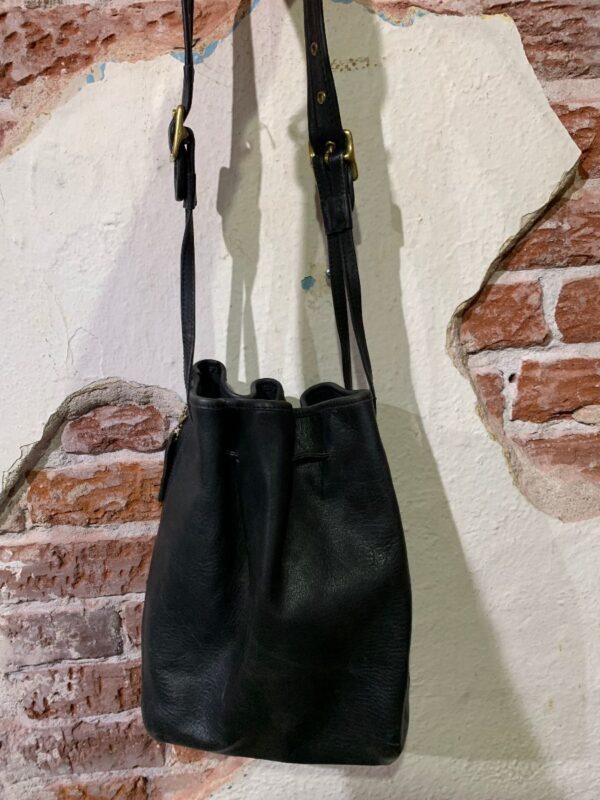 product details: SUPER SOFT BUTTER LEATHER BUCKET BAG W/ BRASS HARDWARE photo