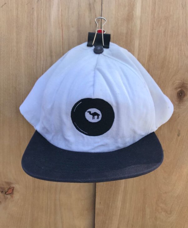 product details: RARE EMBROIDERED CAMEL EIGHT BALL LOGO SNAPBACK HAT AS-IS photo
