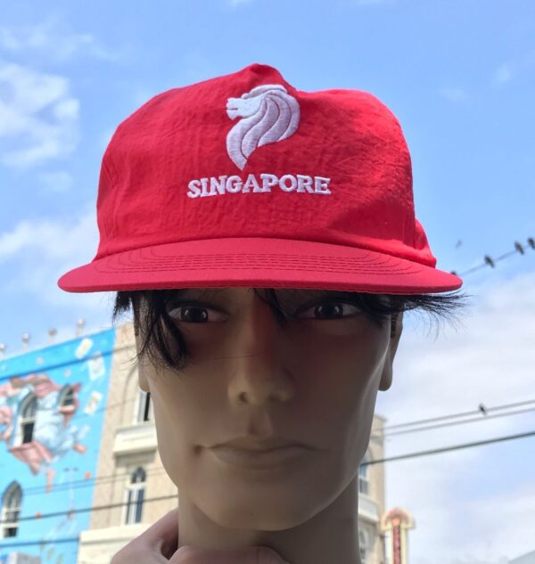 product details: EMBROIDERED SINGAPORE DRAGON CREST NYLON SNAPBACK HAT photo