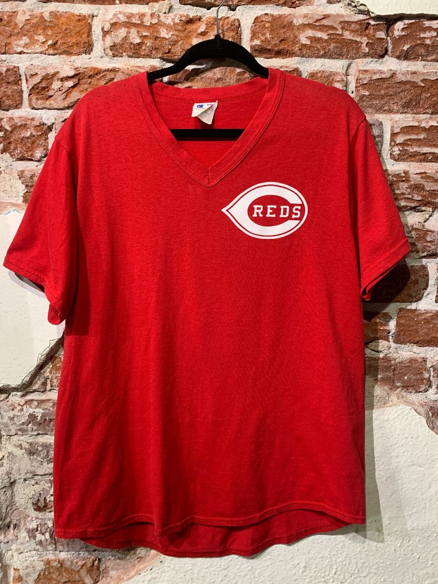 Cincinnati Reds Women's Second Wind V-Neck T-Shirt - Black