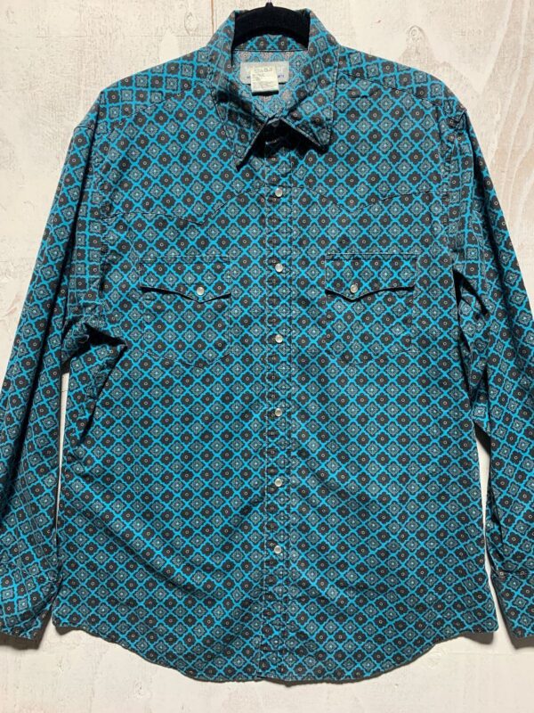 product details: LS BD FUNKY 90S PATTERN WESTERN SHIRT W/ SNAP BUTTONS photo