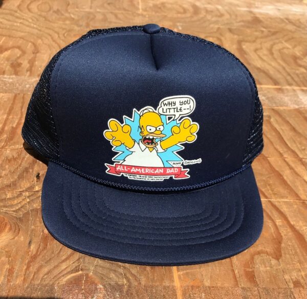 product details: HOMER SIMPSON ALL AMERICAN DAD SNAPBACK MESH TRUCKER HAT photo