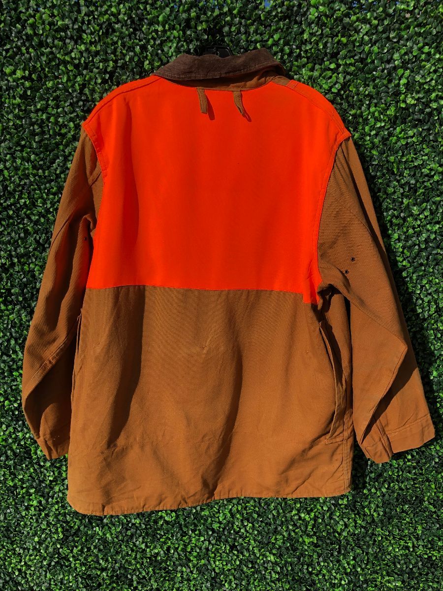 Long Canvas Hunting Jacket With Dayglo Panels & Corduroy Trim ...