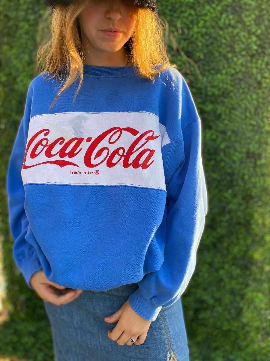 Blue coca shop cola sweatshirt