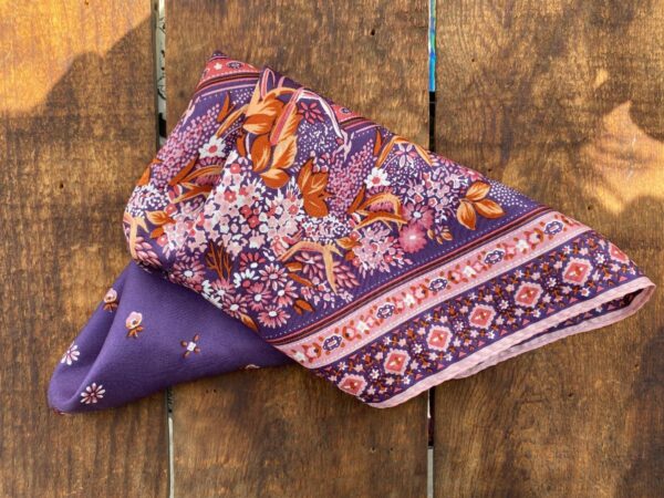 product details: SILKY ORNATE FLORAL PRINT SCARF BANDANA photo
