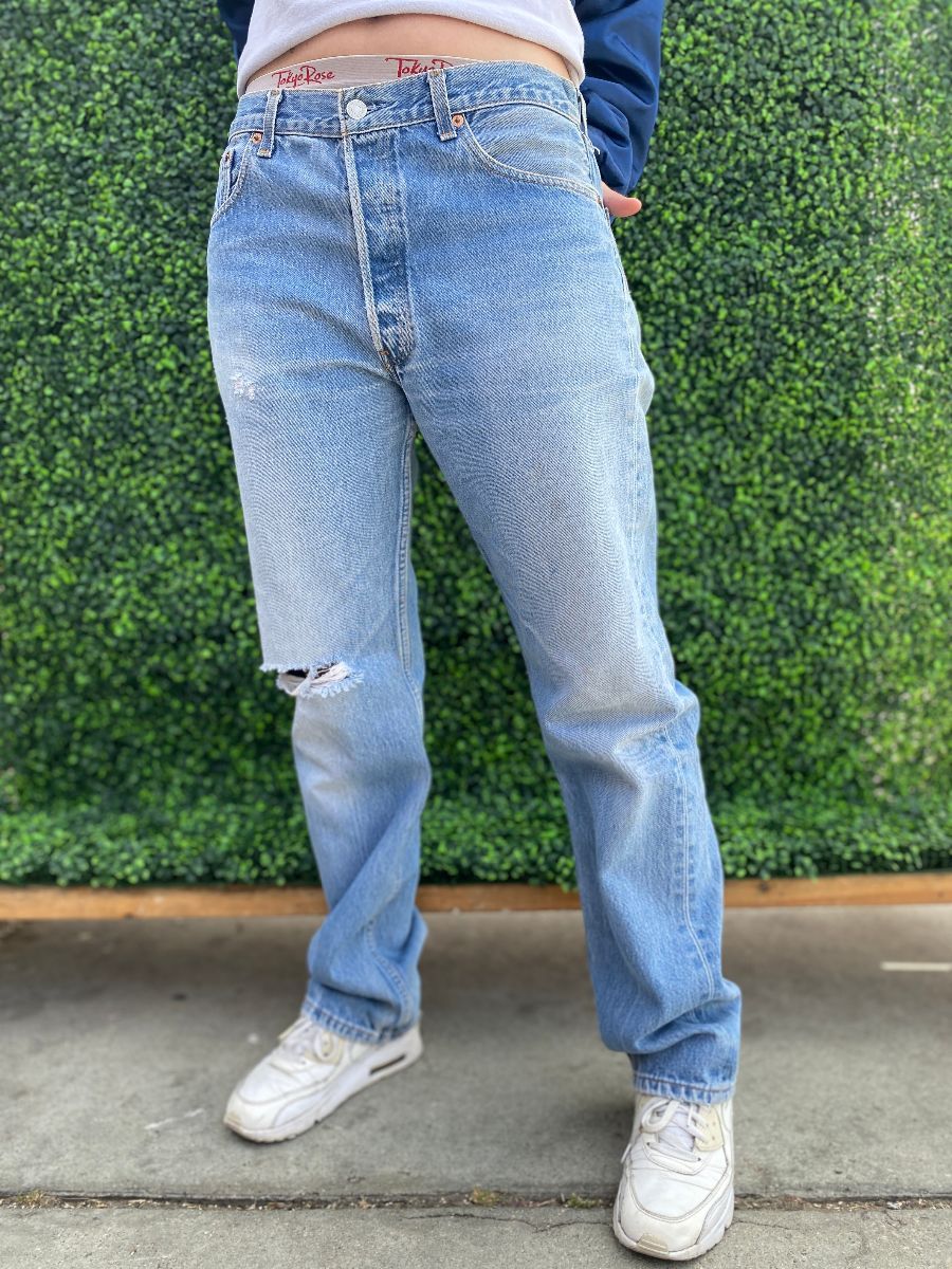 levis ripped 501 jeans