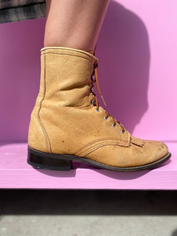 product details: CLASSIC NUBUCK LAREDO LACE UP WORK BOOTS - AS IS photo