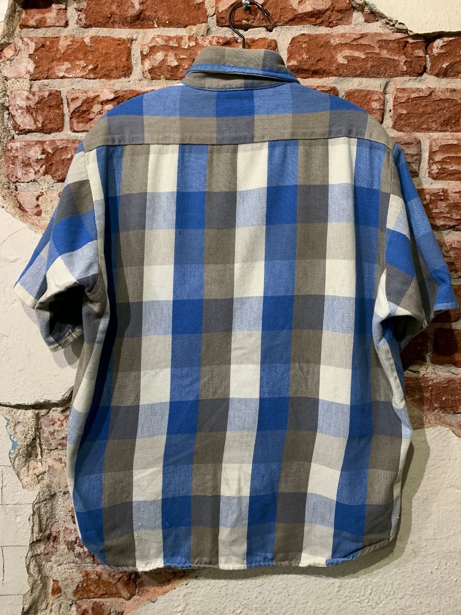 Rad Short Sleeve Buffalo Check Cotton Flannel Shirt | Boardwalk Vintage