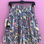 DEADSTOCK NWT 1990S ABSTRACT PRINT COTTON SHORTS W/ DRAWSTRING WAIST