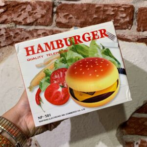 Photo detail:HAMBURGER PHONE TELEPHONE NEW IN BOX- NOS