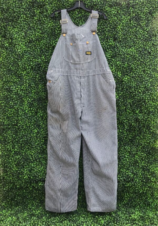 product details: CLASSIC HICKORY PIN STRIPED WORKWEAR BIB OVERALLS photo