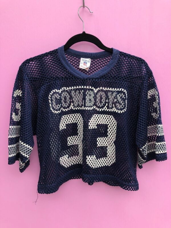 product details: COWBOYS #33 CROPPED MESH PRACTICE JERSEY photo