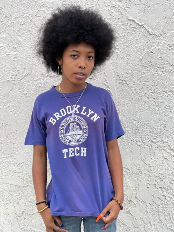 product details: AS IS - 100% COTTON BROOKLYN TECH HIGH SCHOOL GRAPHIC T-SHIRT photo