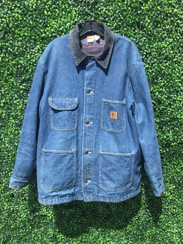 product details: RETRO THICK OVERSIZED WORKWEAR JACKET W/ WOOL INNER BLANKET LINING AND CORDUROY COLLAR photo