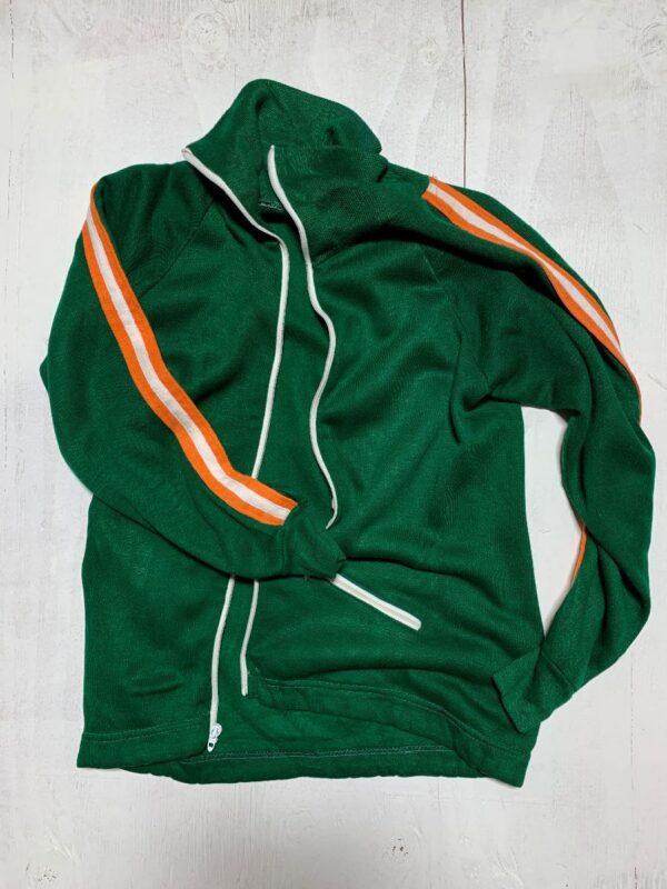 product details: SUPER 70S ZIP-UP TURTLENECK TRACK JACKET WITH STRIPED SIDES photo