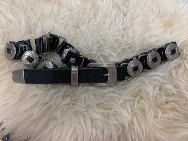 product details: RAD LEATHER CHAIN LINK STAR CONCHO BELT photo