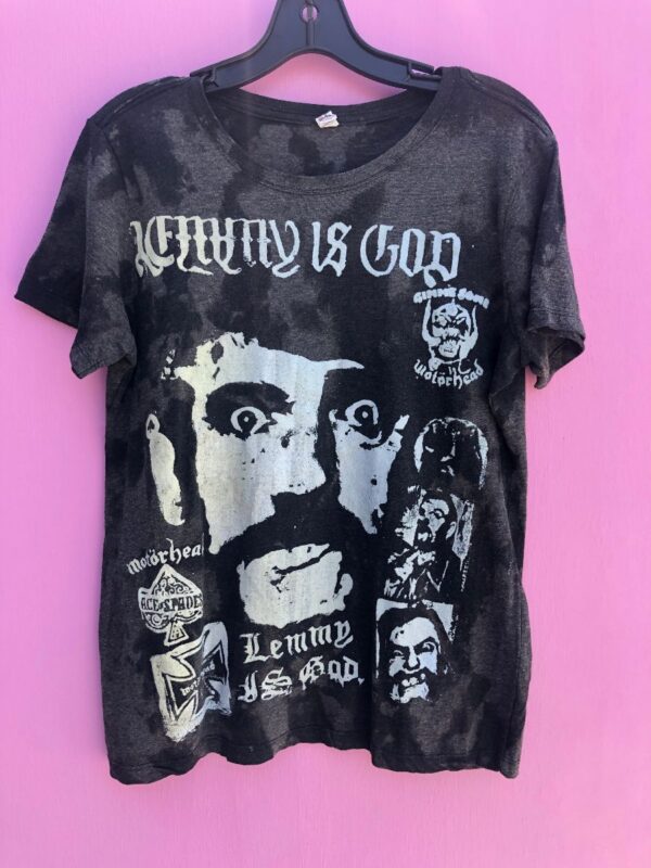 product details: LEMMY IS GOD MOTORHEAD BOOTLEG SCREENPRINT T-SHIRT photo