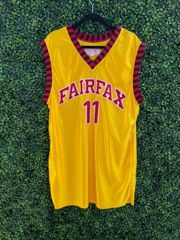 product details: AWESOME FAIRFAX 11 V NECK STRIPED SLEEVELESS JERSEY photo