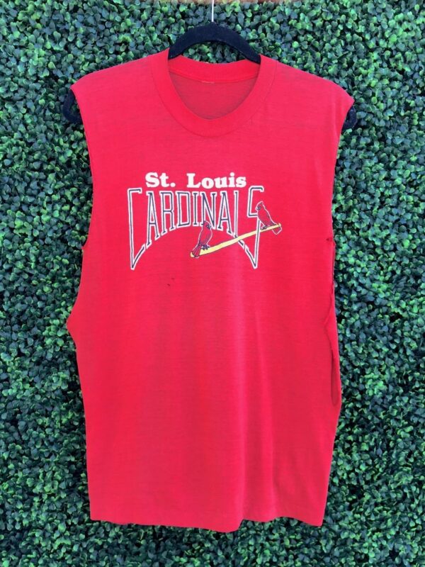 product details: PAPER THIN ST LOUIS CARDINALS MLB BASEBALL CUT SLEEVE TEE MUSCLE TANK photo