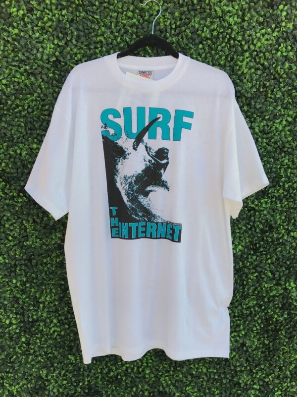 product details: SURF THE INTERNET DEADSTOCK COMPUTER WEAR LARGE GRAPHIC SURFER SHIRT photo