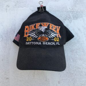CSI 61ST ANNUAL 2002 DAYTONA BEACH BIKE WEEK SNAPBACK HAT in BLACK