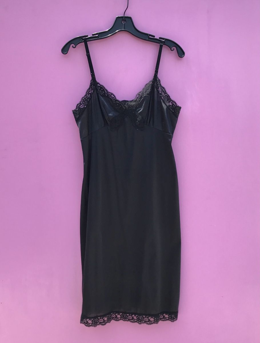 Nighty Slip Dress – Spaghetti Straps – Lacy Floral Design – Sheer ...