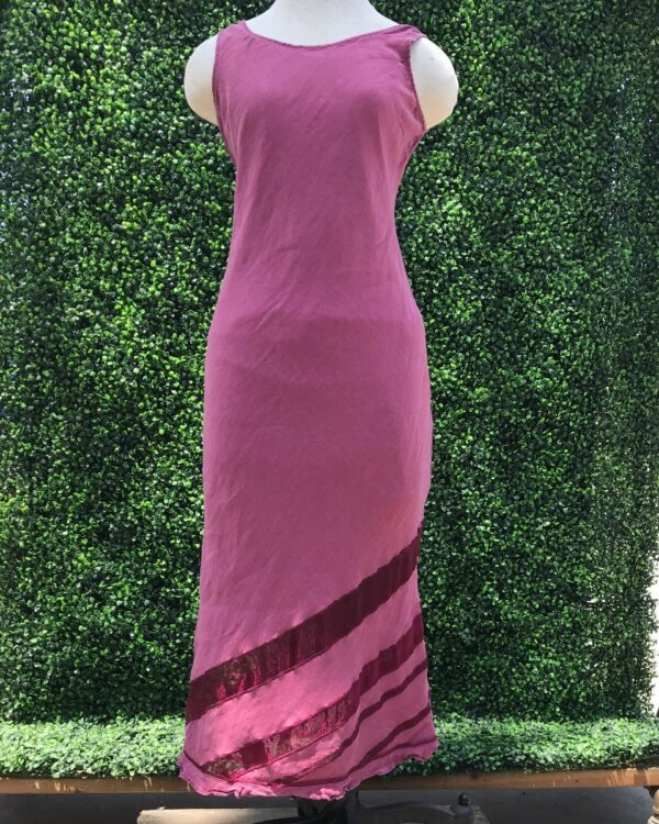 product details: LONG FLOWING DRESS WITH TRANSPARENT STRIPES photo