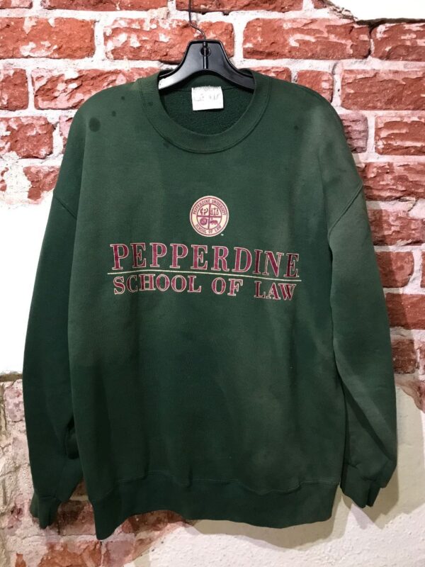 product details: AS-IS PEPPERDINE SCHOOL OF LAW SUN FADED CREWNECK photo