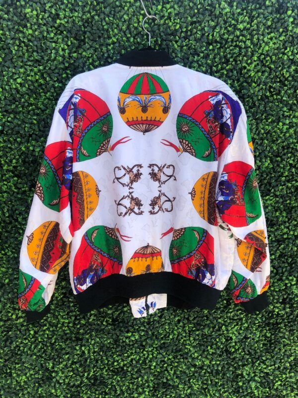 product details: SILKY SOFT HOT AIR BALLOON ZIP-UP CASINO BOMBER JACKET photo
