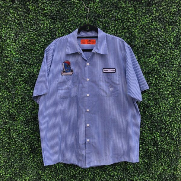 product details: DOGTOWN MECHANIC BUTTON UP SHIRT W/ PATCHES photo