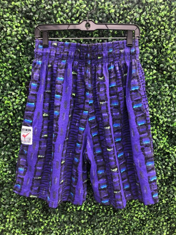 product details: DEADSTOCK NWT NOS ABSTRACT 80S PRINT ELASTIC WAIST SHORTS photo