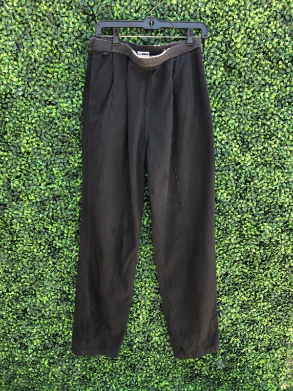 product details: 1980S JIMMY-Z COTTON HIGH-WAISTED PANTS W/ ADJ VELCRO WAIST photo