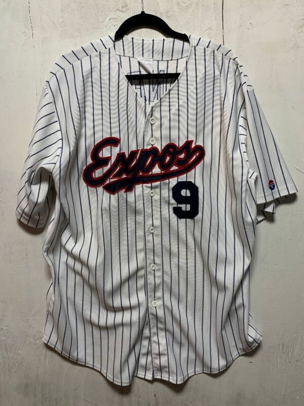product details: MONTREAL EXPOS ORNEST #9 PINSTRIPE BASEBALL JERSEY photo
