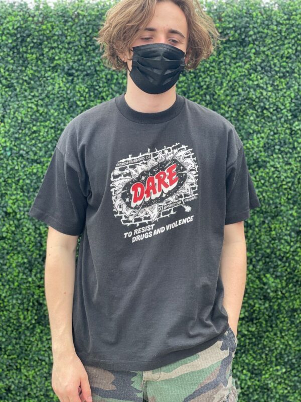 product details: DARE TO RESIST DRUGS AND VIOLENCE GRAPHIC T-SHIRT photo