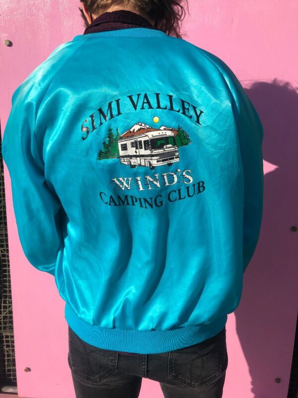 product details: SIMI VALLEY WINDS CAMPING CLUB NEON BOMBER JACKET - JEAN photo