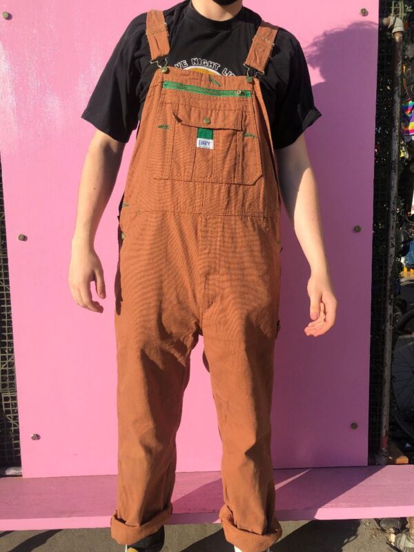 product details: HEAVY CANVAS WORK WEAR OVERALLS SOLID GREEN DETAILING photo