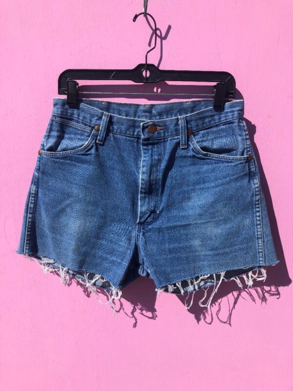 product details: WRANGLER BASIC HIGH-WAISTED DENIM CUTOFF SHORTS photo