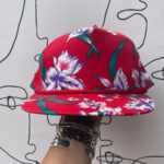 *DEADSTOCK* TROPICAL PRINT SNAPBACK- RED CLASSIC