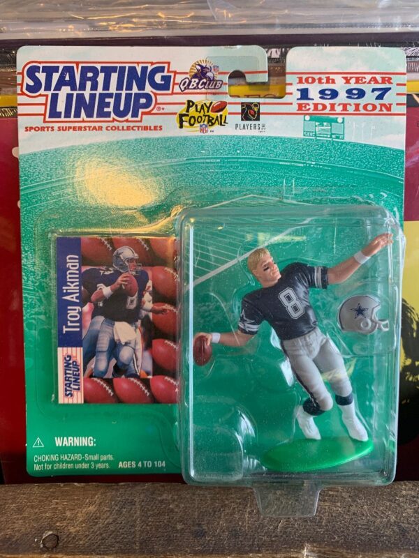 product details: NFL TROY AIKMAN STARTING LINEUP ACTION FIGURE #8 DALLAS COWBOYS 1997 EDITION AS-IS photo