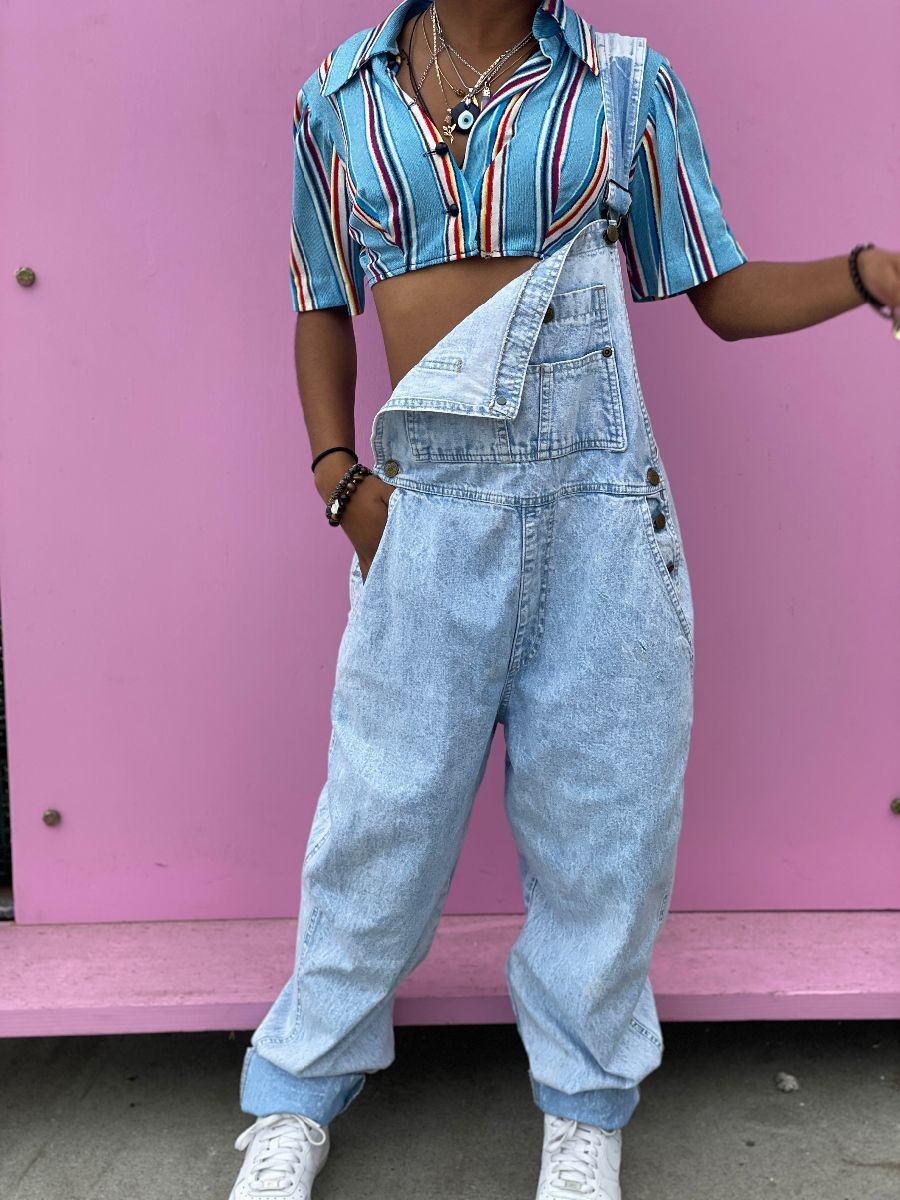 Amazing And Super 80s Soft Acid-washed Denim Overalls Small Fit ...