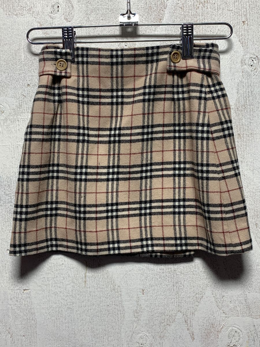 Children\\s Adorable Wool Burberry Plaid Skirt W/ Rayon Inner Lining |  Boardwalk Vintage