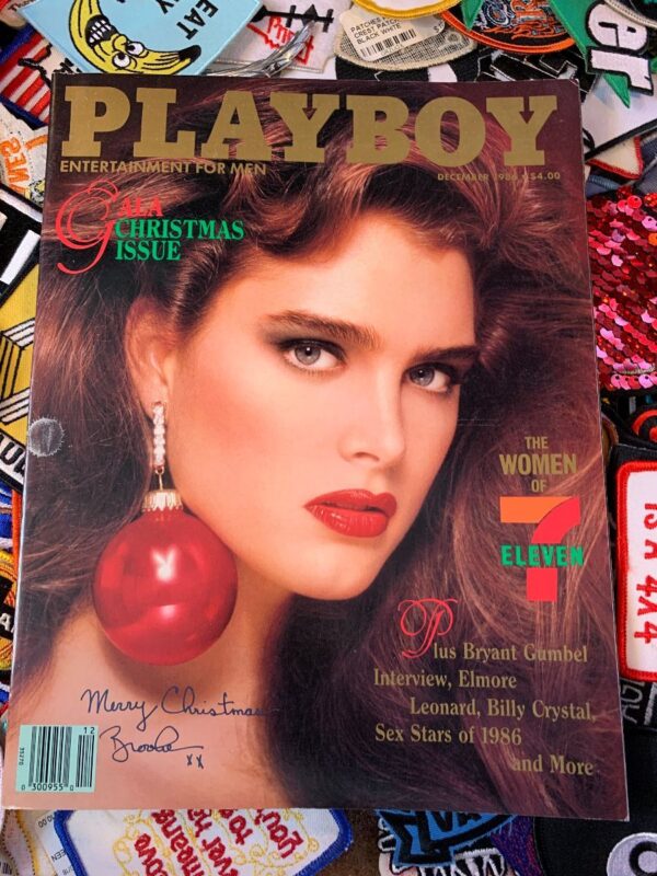 product details: PLAYBOY MAGAZINE | DECEMBER 1986 | GALA CHRISTMAS ISSUE | THE WOMEN OF 7-ELEVEN | BROOKE SHIELDS photo