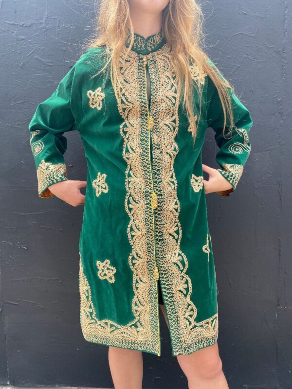 product details: 1960S-70S ELABORATE VELVET MIDDLE EASTERN STYLE EMBROIDERED ROBE photo