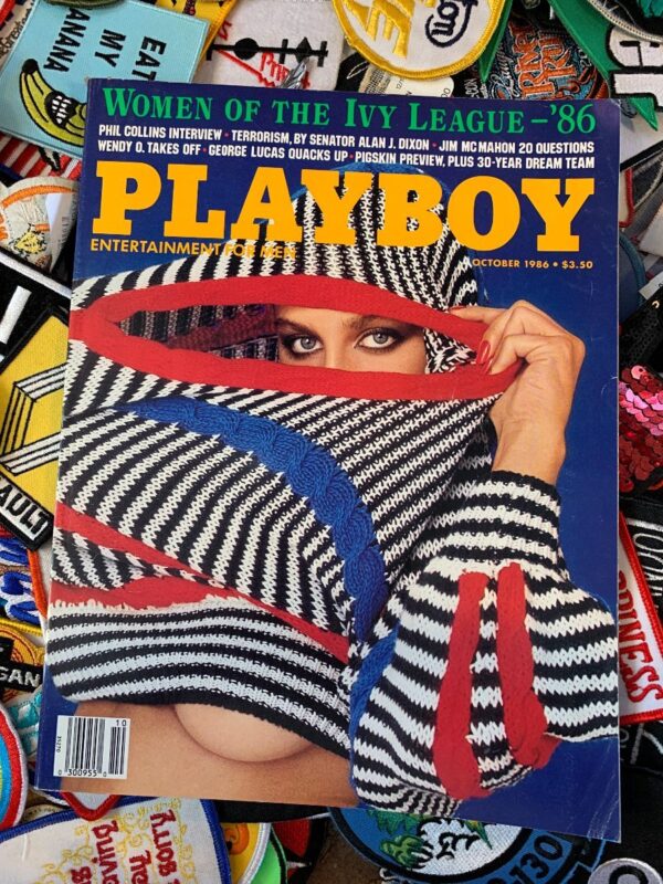 product details: PLAYBOY MAGAZINE | OCTOBER 1986 | WOMEN OF THE IVY LEAGUE  | PHIL COLLINS  | WENDY O. I JIM MCMAHON photo