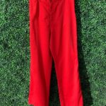 THIN BRIGHT RED WOMENS PANTS