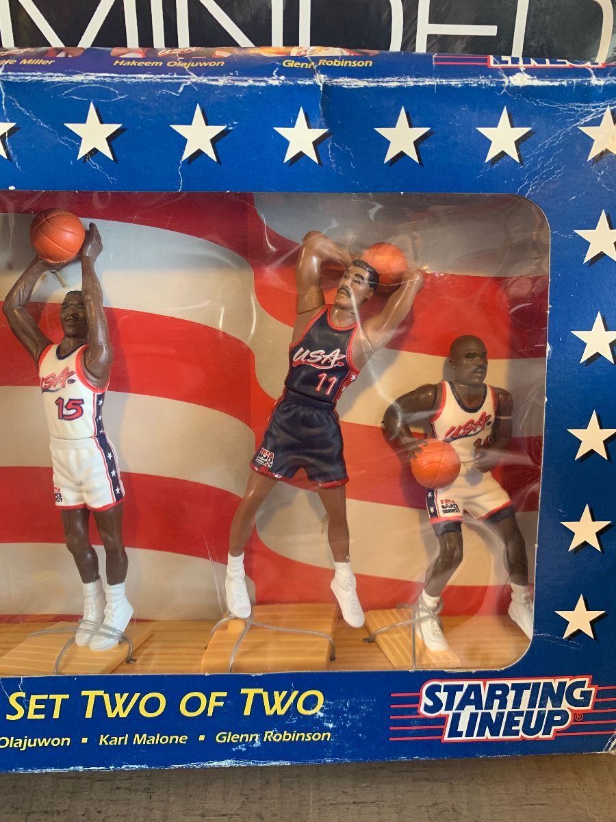 Starting Lineup Sports Action Figures New In Package – Usa Dream Team 1996  Edition 2 Of 2 As-is