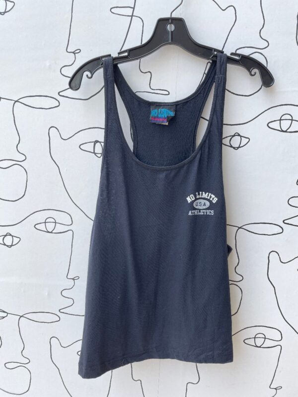 product details: 1990S DEADSTOCK ATHLETIC TANK TOP MUSCLE TEE NO LIMITS GRAPHIC MADE IN USA photo