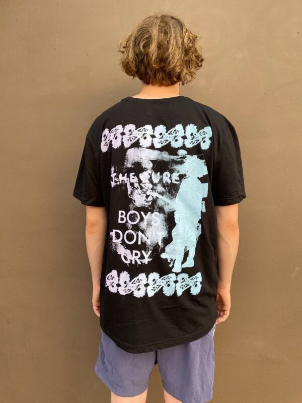 product details: THE CURE TWO FACE ROBERT SMITH BOYS DONT CRY GRAPHIC TSHIRT *LOCAL DESIGNER -4 photo